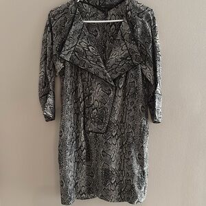 NWOT BCBGMaxaria animal print silk dress. Gorgeous for the petite person.
